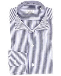Borriello - Striped-Pattern Cotton Shirt - Lyst