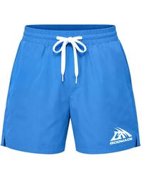 GODMADE - Logo-Print Drawstring Swim Shorts - Lyst