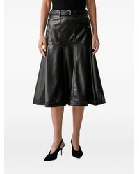 Silvian Heach - Falda Midi A Paneles Con Cinturón - Lyst