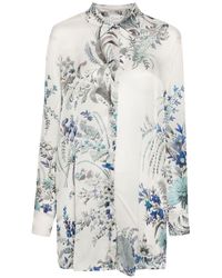 Carine Gilson - Floral-print Silk Pyjama Top - Lyst