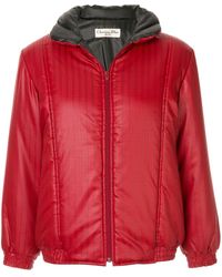 Dior Pre-owned gefütterte Jacke mit Streifen - Rot