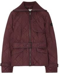 Burberry - Micro Check-Stitch Nylon Abbeydale Jacket - Lyst