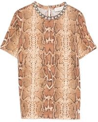 Zimmermann - T-Shirt mit verziertem Schlangen-Print - Lyst