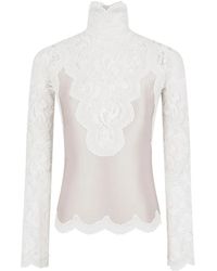Rabanne - Long-Sleeve Lace Top - Lyst
