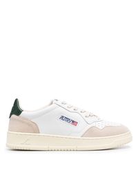 Autry - Sneakers Medalist Low In Suede e Pelle Bianca e Verde Scuro - Lyst