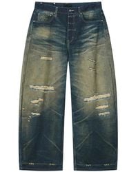 FIVE CM - Distressed Whiskered Jeans - Lyst