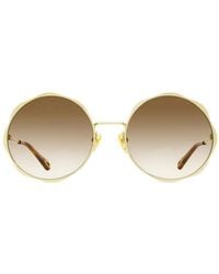 Chloé - Scalloped Round-Frame Sunglasses - Lyst
