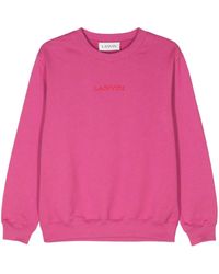 Lanvin - Logo-Embroidered Sweatshirt - Lyst