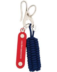 McQueen - Woven Hook Key Ring - Lyst
