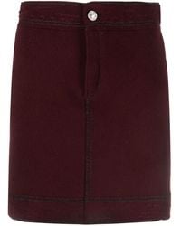 Barrie - Contrast-Stitch Mini Skirt - Lyst