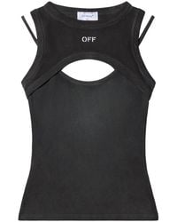 Off-White c/o Virgil Abloh - Ribbed Cutout Top - Lyst