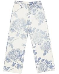 R13 - Belt-Loop Floral-Print Jeans - Lyst