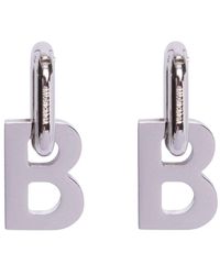 Balenciaga - Xl B Chain Earrings - Lyst