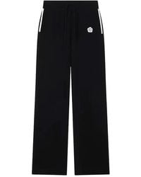 KENZO - Flower-Embroidered Track Pants - Lyst