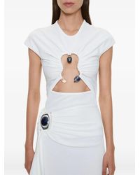 Christopher Esber - Hiero Crystal Capped-Design Cut-Out T-Shirt - Lyst