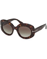 Tom Ford - Tortoiseshell-Effect Round-Frame Sunglasses - Lyst
