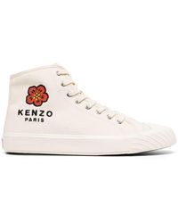 KENZO - Zapatillas altas con logo bordado - Lyst