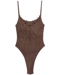 Frankie's Bikinis - Juliet Scalloped Embroidered Swimsuit - Lyst