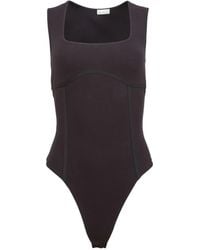 Fleur du Mal - Square-Neck Bodysuit - Lyst