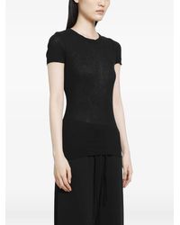 James Perse - T-Shirt En Cachemire À Manches Courtes - Lyst