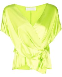 Michelle Mason - Open-Neck Top - Lyst
