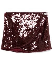 Oséree - Jupe Portefeuille À Sequins Brodés - Lyst