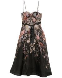 Zimmermann - Valiant Corset Midi Dress - Lyst