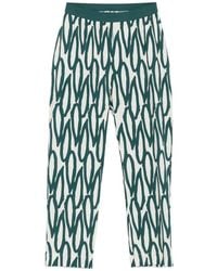 Liviana Conti - Abstract-Print Elasticated-Waistband Trousers - Lyst