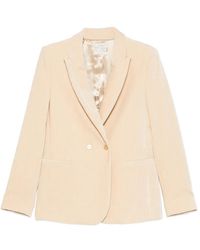forte_forte - Double-Breasted Velvet Blazer - Lyst