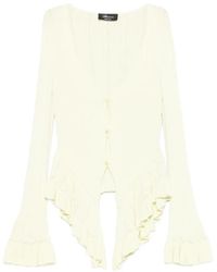 Blumarine - Gebreid Vest Met Ruches - Lyst
