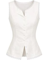 Reformation - Amela Lace-Detail Vest - Lyst