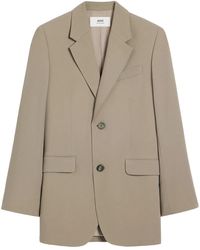 Ami Paris - Single-Breasted Virgin Wool Coat - Lyst