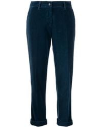 Aspesi - Pressed-Crease Slim-Cut Trousers - Lyst