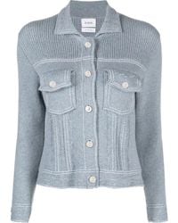 Barrie - Contrast-Stitch Knitted Jacket - Lyst