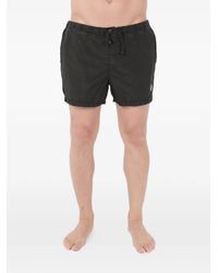 Stone Island - Logo-Patch Swim Shorts - Lyst