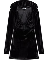 Gcds - Hooded Ruffled Mini Dress - Lyst