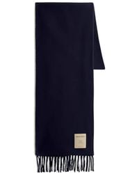 Woolrich - Logo-Patch Fringed Scarf - Lyst
