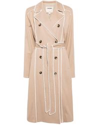 L'Agence - Double-breasted Cotton Trench Coat - Lyst