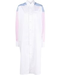 Maison Kitsuné - Robe-chemise à design colour block - Lyst
