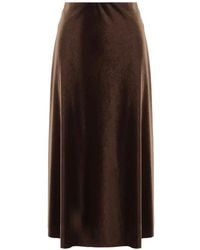 F.it - Velvet-Effect High-Waisted Midi Skirt - Lyst