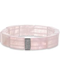 Sydney Evan - Rose Quartz And Diamond Pavé Bracelet - Lyst
