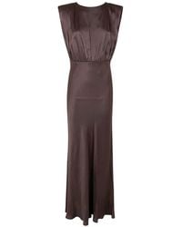 Semicouture - Casilda Pleated Maxi Dress - Lyst