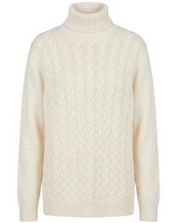 Moorer - Cable-Knit Roll-Neck Sweater - Lyst