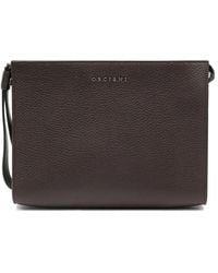 Orciani - Leather Clutch Bag - Lyst