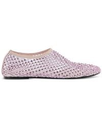 strategia shoes - Mesh Embellished Ballet Flats - Lyst