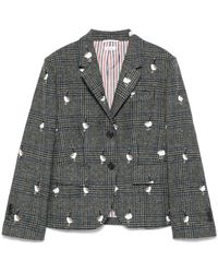 Thom Browne - Prince Of Wales Hunting Tweed Blazer - Lyst