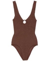 Hunza G - Celine Ring-Detail Swimsuit - Lyst
