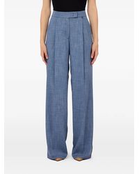 Liu Jo - Mélange Fabric Palazzo Trousers - Lyst