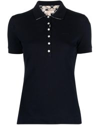 Barbour - Embroidered-logo Short-sleeve Polo Top - Lyst