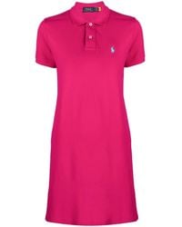 Polo Ralph Lauren - Polo Short Sleeves Mini Dress - Lyst